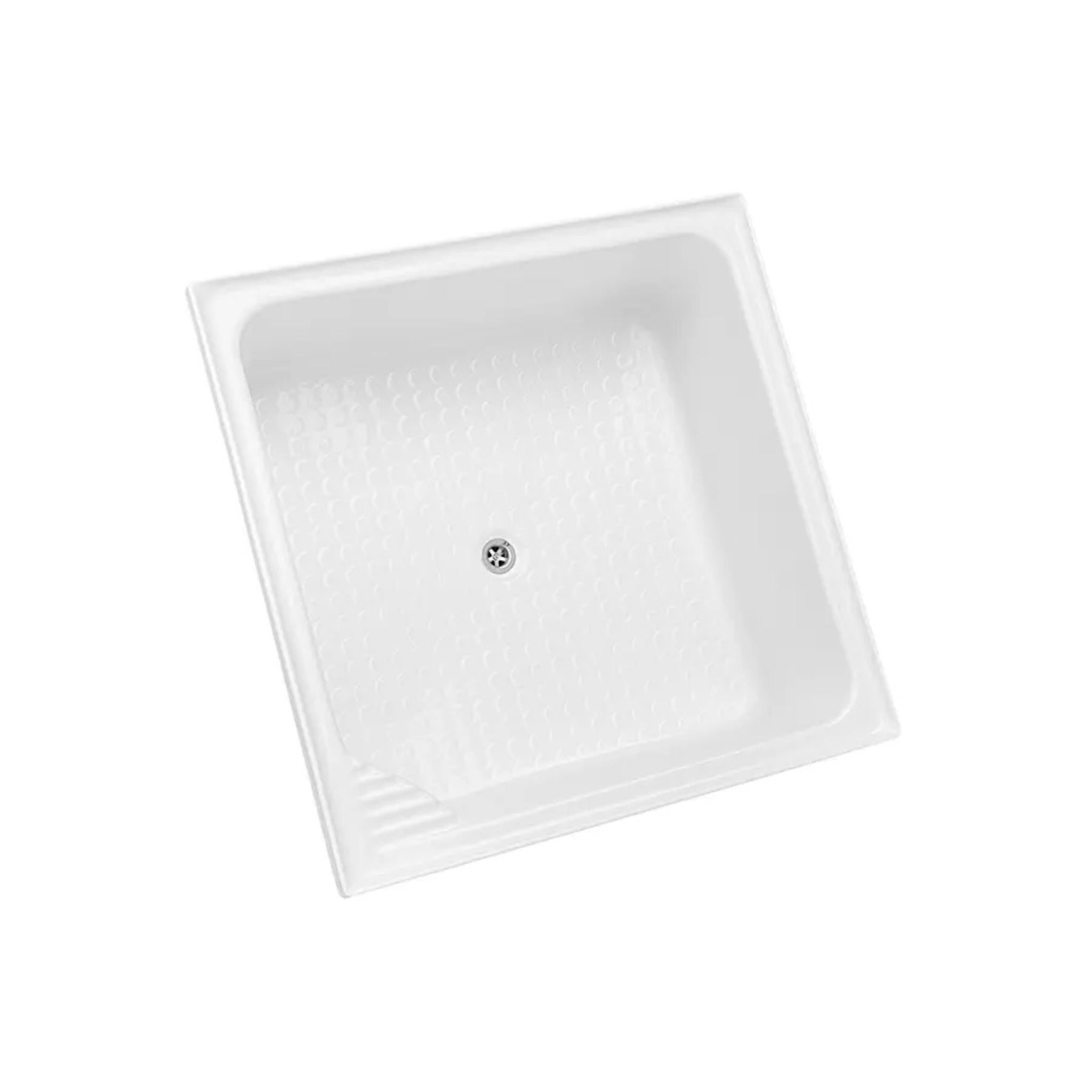 DECINA BELLA INSET SHOWER BATH GLOSS WHITE 910MM