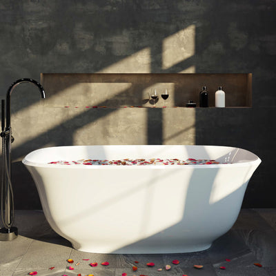 BELBAGNO BADEN FREESTANDING BATHTUB GLOSS WHITE (AVAILABLE IN 1500MM AND 1700MM)