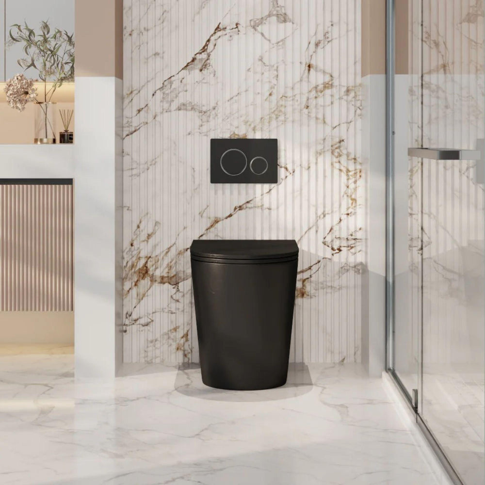 MERCIO BERLIN99 QUIET FLUSH WALL FACED FLOOR PAN MATTE BLACK
