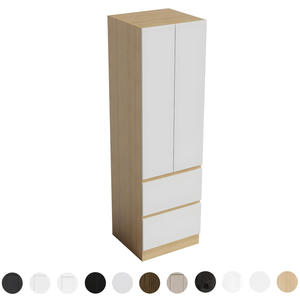 VITO CUSTOM PANTRY FINGER-PULL DOUBLE DOOR AND DRAWER FLOOR STANDING TALL KITCHEN CABINET 800MM