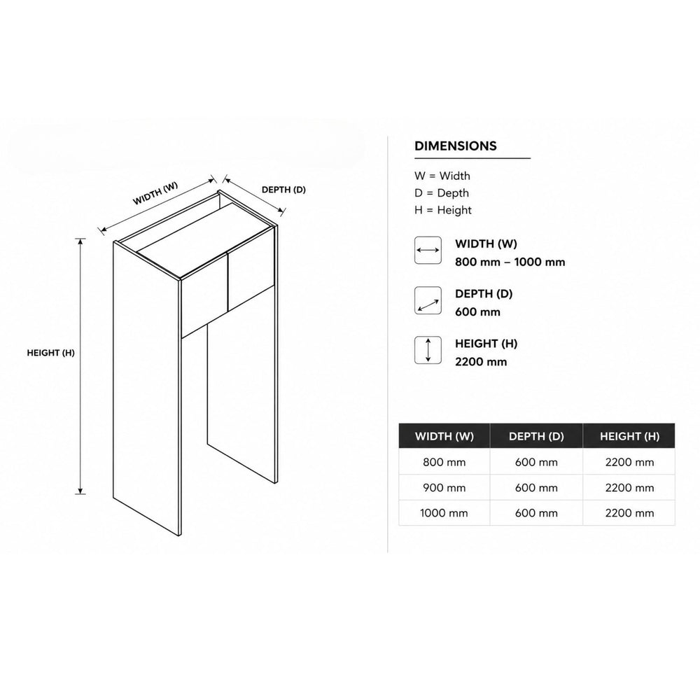 VITO CUSTOM FRIDGE DOUBLE DOOR WITH TWO SIDE PANEL TALL KITCHEN CABINET (MULTIPLE SIZES AVAILABLE)