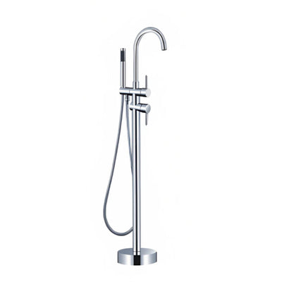 POSEIDON FREE STANDING BATH FILLER WITH HAND HELD SHOWER CHROME