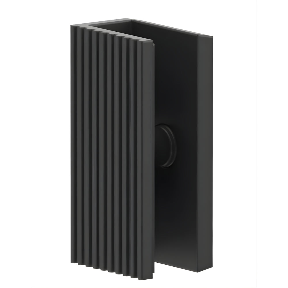 BELLA VISTA FLUTED SHOWER SCREEN WALL BRACKET BLACK