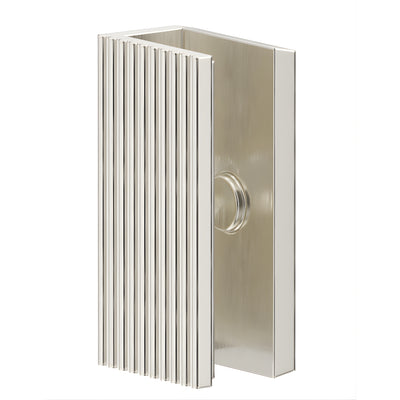 BELLA VISTA FLUTED SHOWER SCREEN WALL BRACKET BRUSHED NICKEL