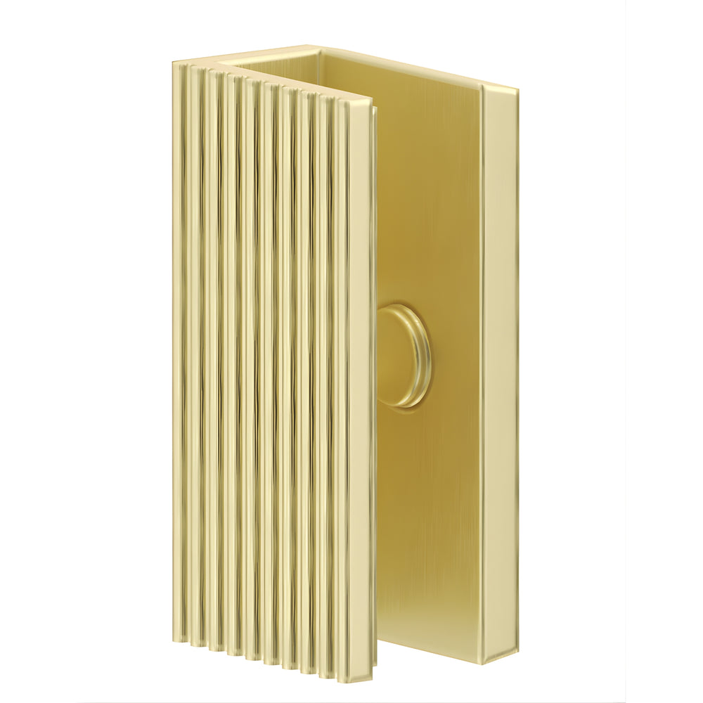 BELLA VISTA FLUTED SHOWER SCREEN WALL BRACKET FRENCH GOLD