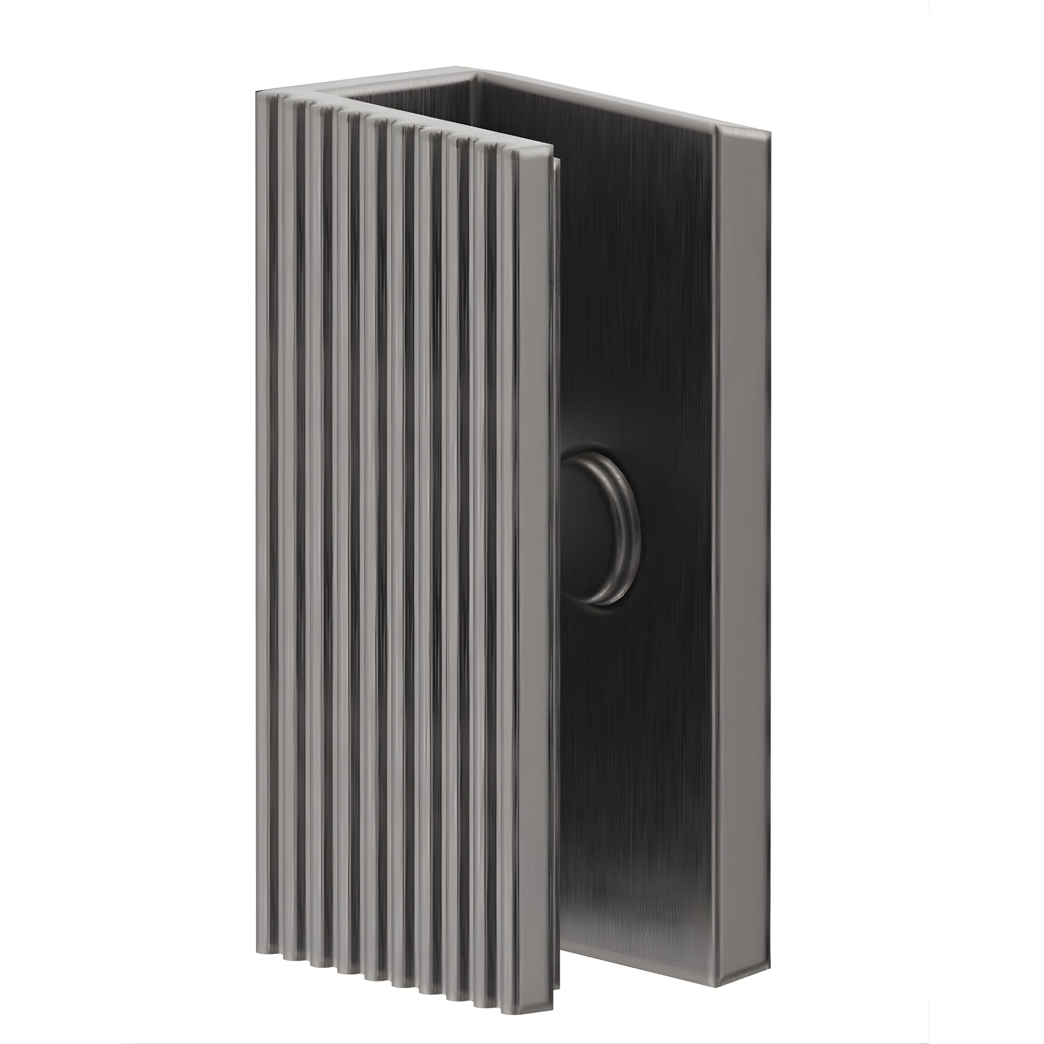BELLA VISTA FLUTED SHOWER SCREEN WALL BRACKET GUNMETAL