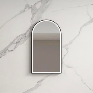 INFINITY BIANCO BLACK FRAMED LED MIRROR 3 COLOUR LIGHTS WITH TOUCH SENSOR SWITCH 500X900MM