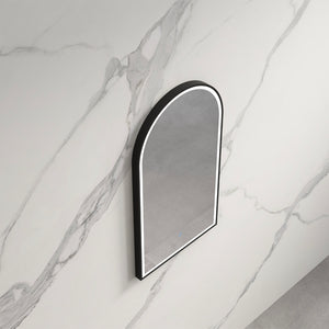 INFINITY BIANCO BLACK FRAMED LED MIRROR 3 COLOUR LIGHTS WITH TOUCH SENSOR SWITCH 500X900MM