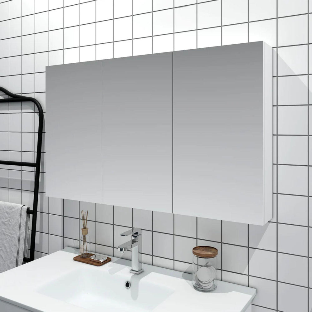 MERCIO BIANCA GLOSS WHITE MDF SHAVING CABINET 1200X720MM