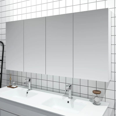 MERCIO BIANCA GLOSS WHITE MDF SHAVING CABINET 1500X720MM