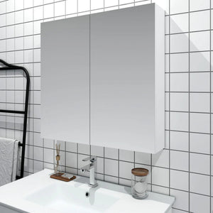 MERCIO BIANCA GLOSS WHITE PVC SHAVING CABINET 750X720MM