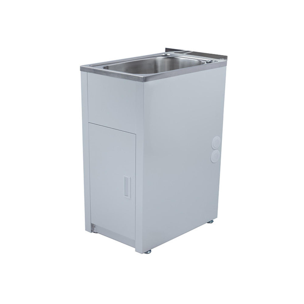 LUKKA 30L LAUNDRY CABINET AND STAINLESS STEEL TUB 370MM CHROME