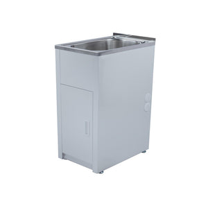 LUKKA 30L LAUNDRY CABINET AND STAINLESS STEEL TUB 370MM CHROME