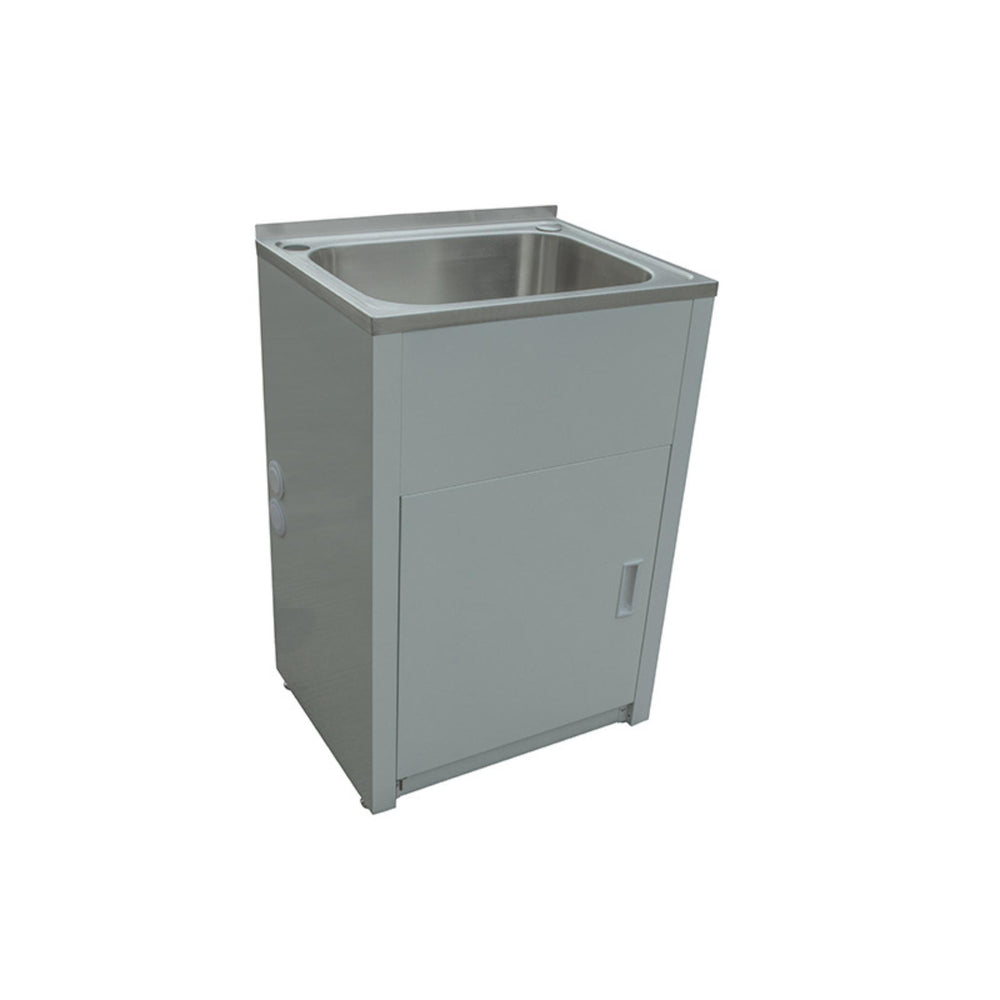LUKKA 35L LAUNDRY CABINET AND STAINLESS STEEL TUB 560MM CHROME