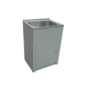 LUKKA 35L LAUNDRY CABINET AND STAINLESS STEEL TUB 560MM CHROME
