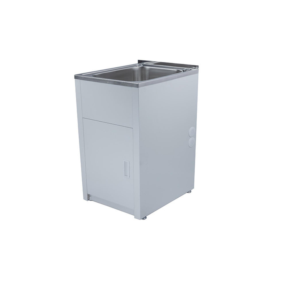 LUKKA 35L LAUNDRY CABINET AND STAINLESS STEEL TUB 455MM CHROME