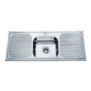 LUKKA STAINLESS STEEL UNDERMOUNT SINGLE BOWL LAUNDRY SINK 1182MM