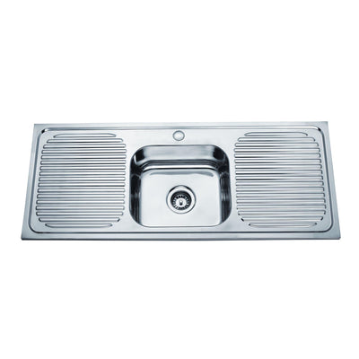 LUKKA STAINLESS STEEL UNDERMOUNT SINGLE BOWL LAUNDRY SINK 1182MM