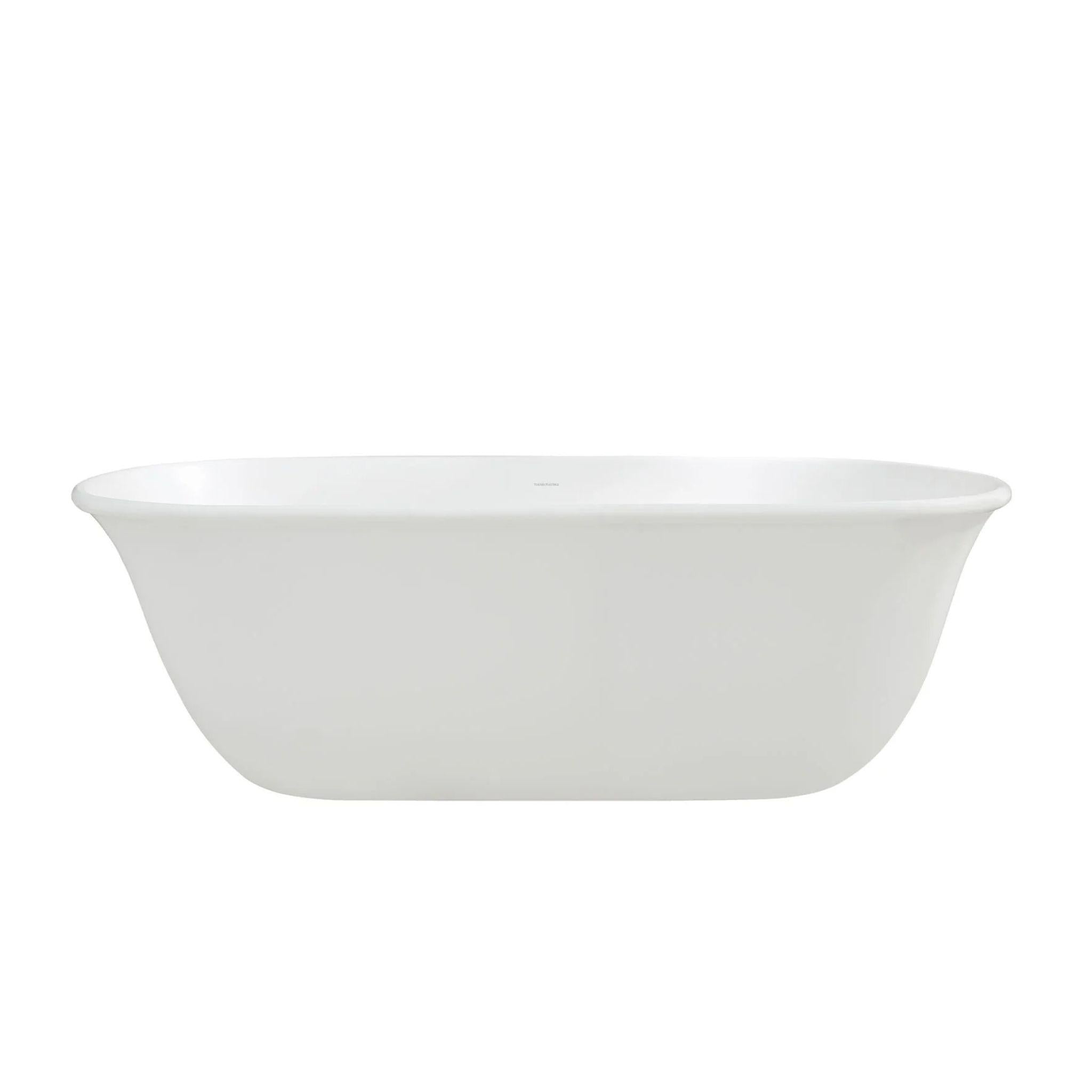 TURNER HASTINGS BLANCHE TITANCAST SOLID SURFACE FREESTANDING BATHTUB SATIN SILK WHITE 1628MM