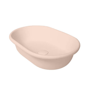 TURNER HASTINGS BLANCHE OVAL TITANCAST SOLID SURFACE HANDCRAFTED ABOVE COUNTER BASIN NUDE PEACH 530MM