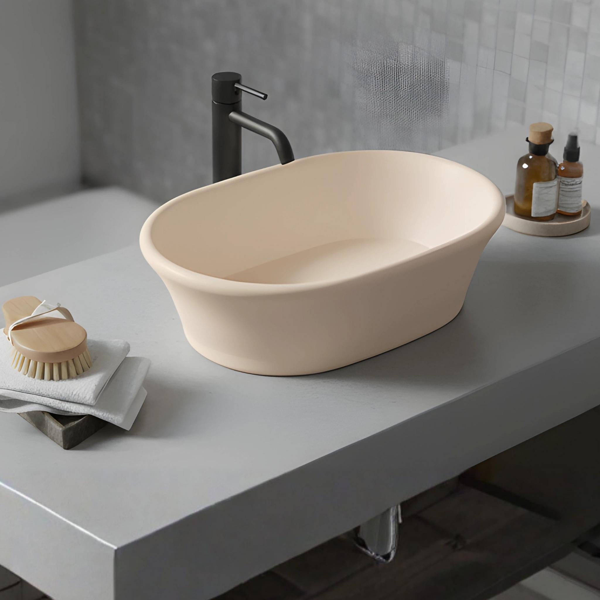 TURNER HASTINGS CAMBRIDGE TITANCAST HANDCRAFTED ABOVE COUNTER BASIN SPECIAL FINISH 535MM