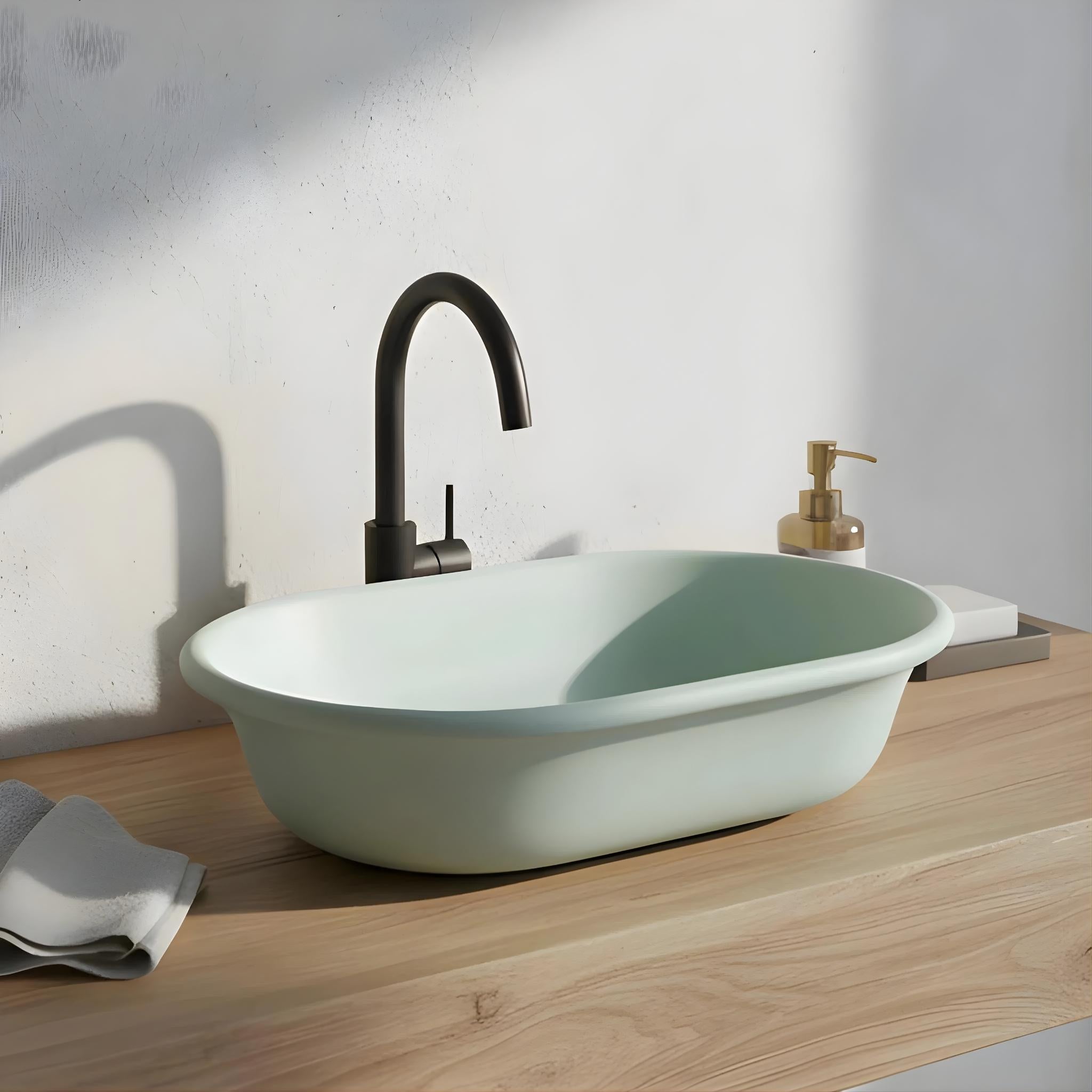 TURNER HASTINGS BLANCHE TITANCAST HANDCRAFTED ABOVE COUNTER BASIN SPECIAL FINISH 530MM