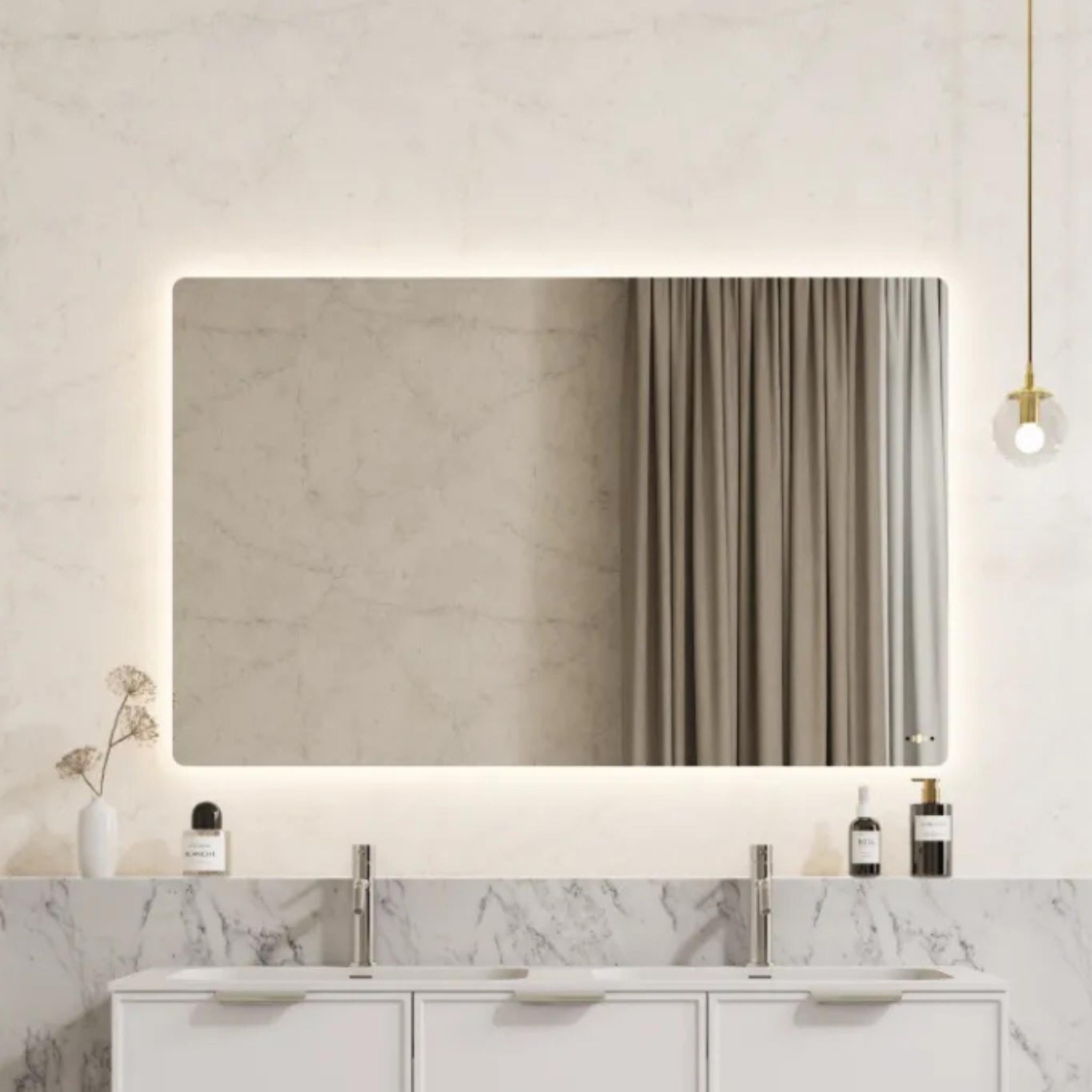 POSEIDON JASPER RECTANGULAR BACKLIT LED MIRROR 3 COLOUR LIGHTS 900X750MM