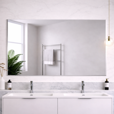 POSEIDON JASPER RECTANGULAR FRAMELESS BEVEL EDGE PLAIN MIRROR 1200X900MM