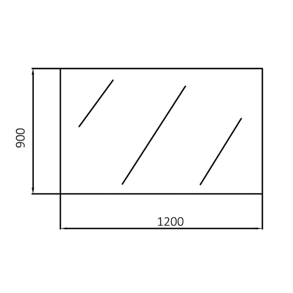 POSEIDON JASPER RECTANGULAR FRAMELESS BEVEL EDGE PLAIN MIRROR 1200X900MM