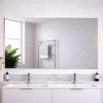 POSEIDON JASPER RECTANGULAR FRAMELESS BEVEL EDGE PLAIN MIRROR 1500X900MM