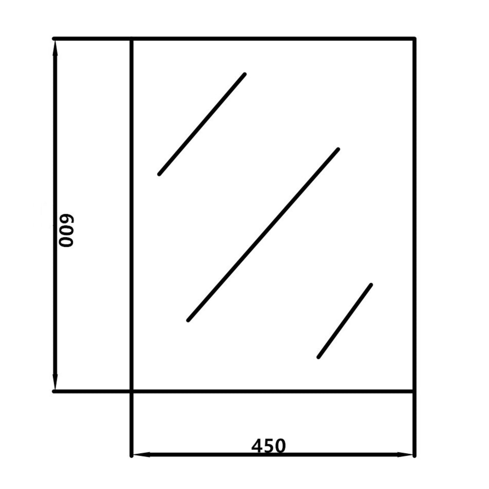POSEIDON JASPER RECTANGULAR FRAMELESS BEVEL EDGE PLAIN MIRROR 450X600MM