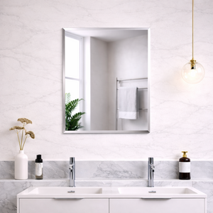 POSEIDON JASPER RECTANGULAR FRAMELESS BEVEL EDGE PLAIN MIRROR 450X600MM