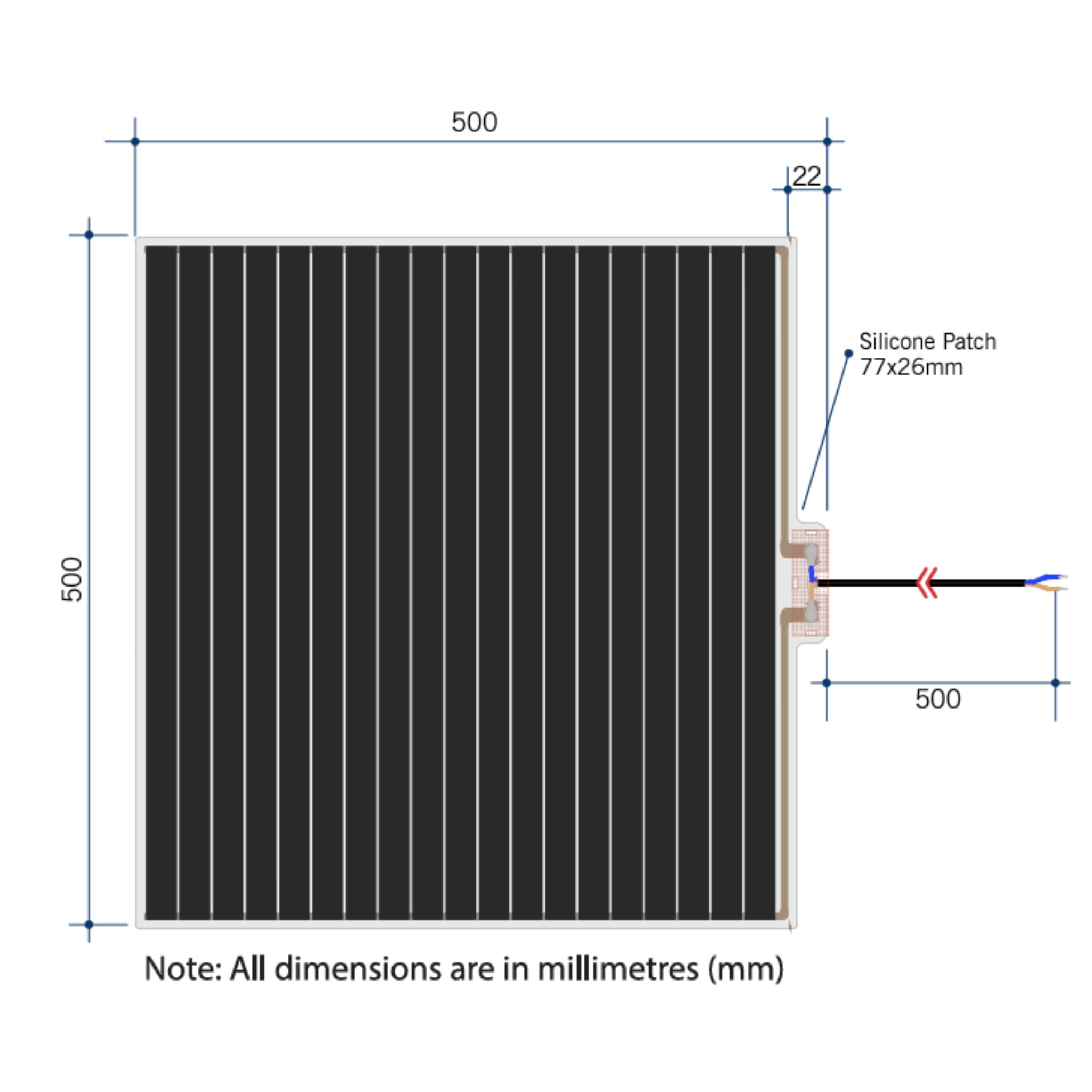 THERMOGROUP ABLAZE ROUND BLACK FRAME MIRROR WITH DEMISTER 900MM
