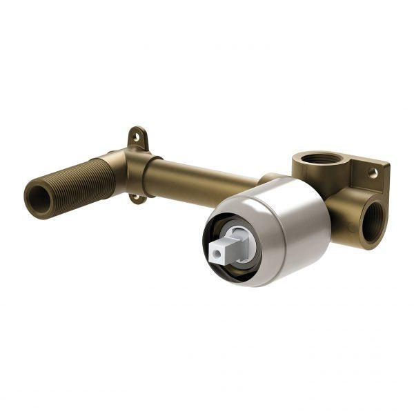 PHOENIX ARLO LEAD FREE WALL BASIN / BATH MIXER SET WITH TRIM KIT AND BODY 200MM BRUSHED NICKEL