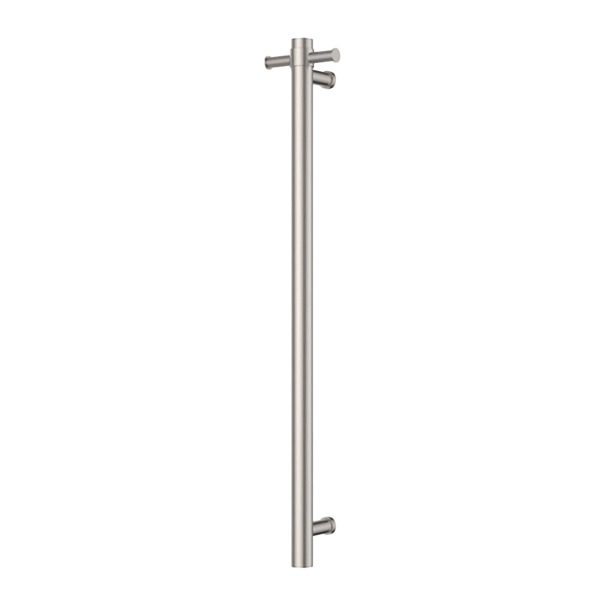 OLIVERI VENICE STAINLESS STEEL HEATED VERTICAL TOWEL RAIL BRUSHED NICKEL 1000MM