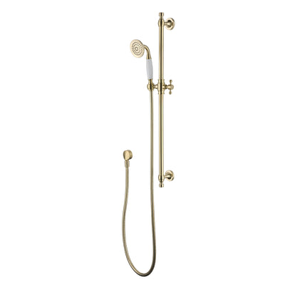 MODERN NATIONAL BORDEAUX SHOWER ON RAIL ⁠⁠755MM BRUSHED BRONZE