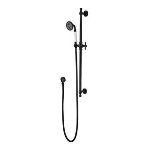 MODERN NATIONAL BORDEAUX SHOWER ON RAIL ⁠⁠755MM MATTE BLACK