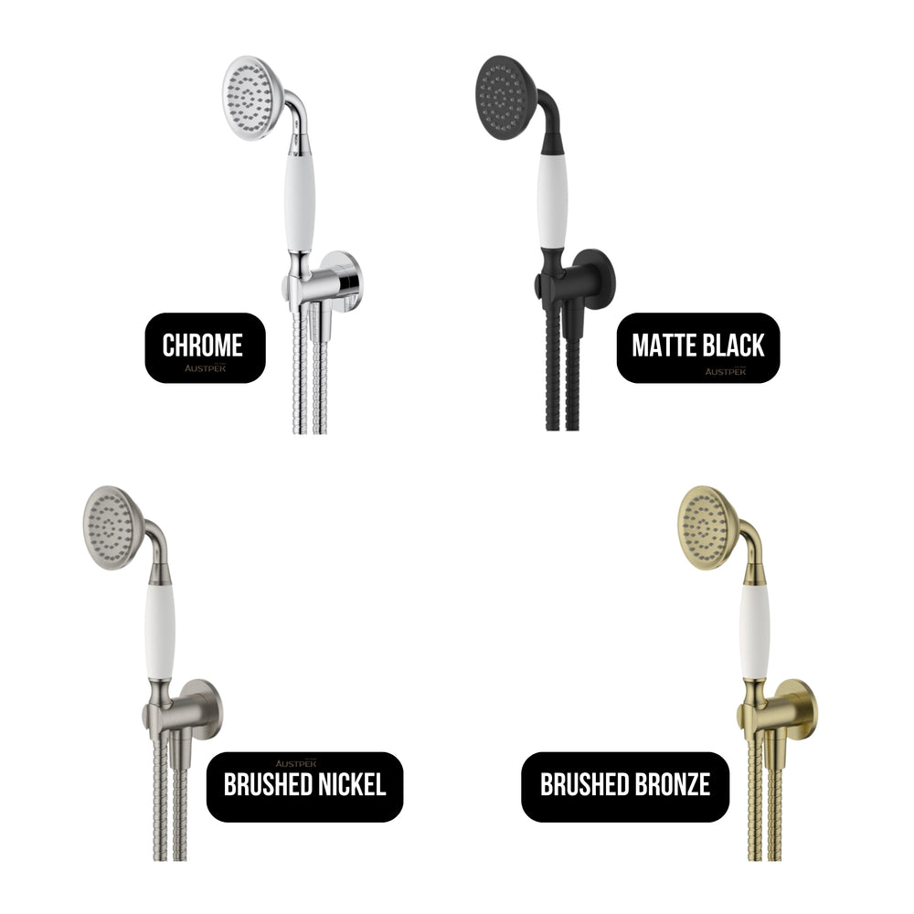 MODERN NATIONAL BORDEAUX HAND SHOWER ON BRACKET 224MM BRUSHED BRONZE