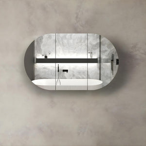 OTTI BONDI SHAVING CABINET BLACK OAK 1200X750MM