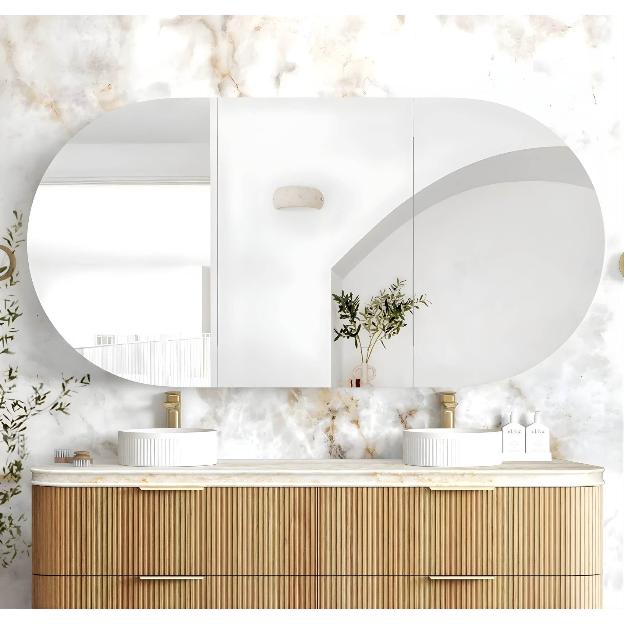 OTTI BONDI WOODLAND OAK SHAVING CABINET 1800X900MM