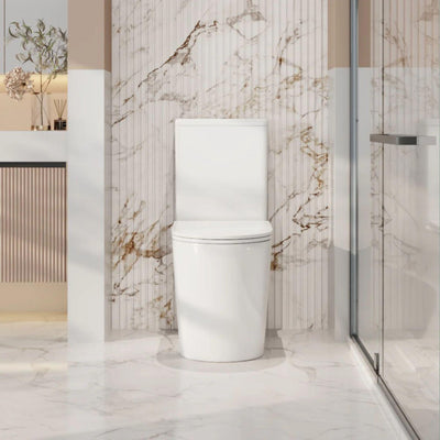 MERCIO BERLIN QUIET RIMLESS AND TORNADO FLUSH BACK TO WALL TOILET SUITE MATTE WHITE