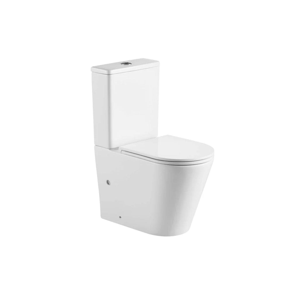 MERCIO BERLIN QUIET RIMLESS AND TORNADO FLUSH BACK TO WALL TOILET SUITE MATTE WHITE