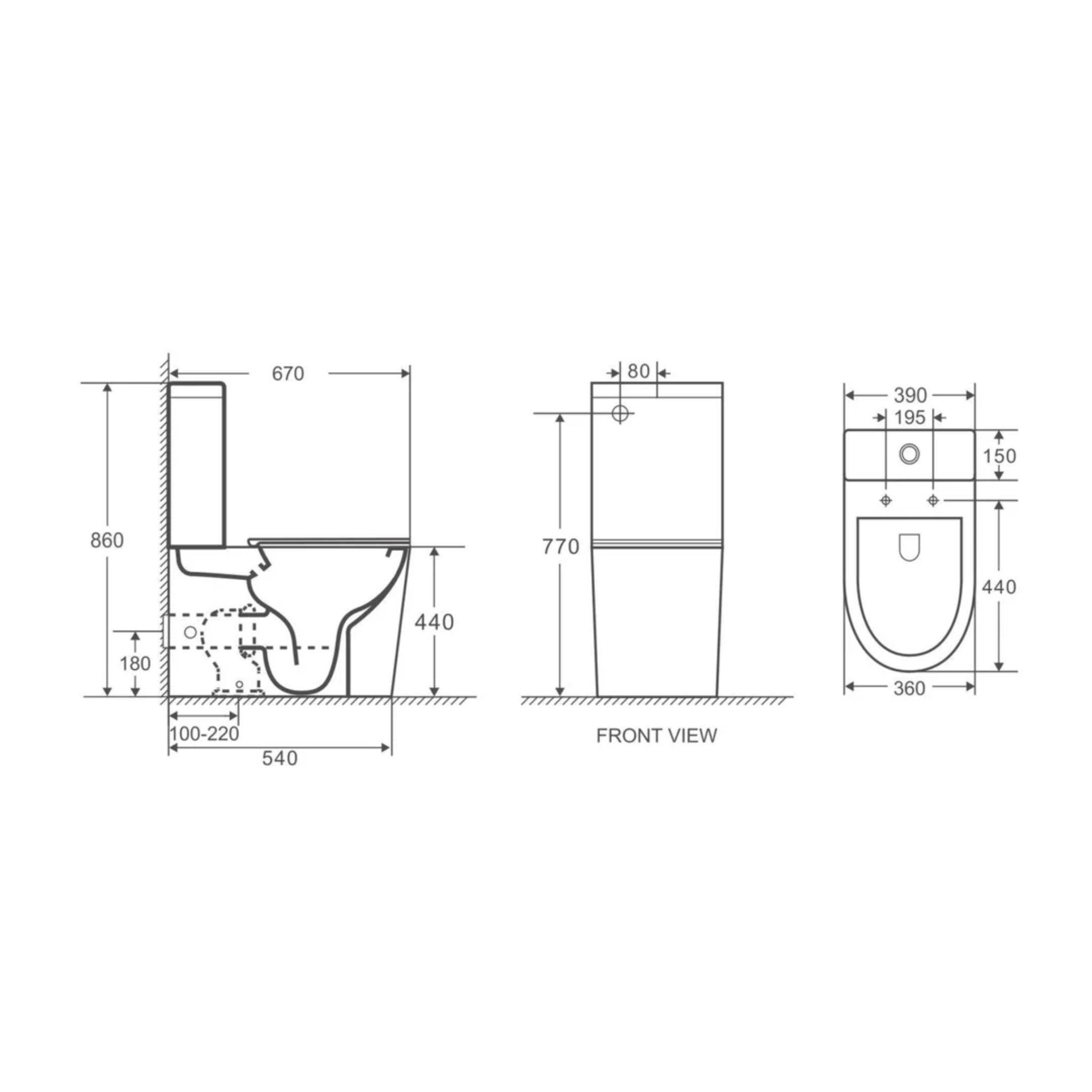 MERCIO BERLIN QUIET RIMLESS AND TORNADO FLUSH BACK TO WALL TOILET SUITE MATTE WHITE