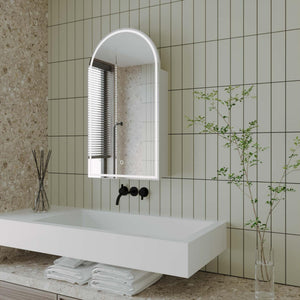 REMER BLANCA FRAMELESS WHITE LED SHAVING CABINET 500X900MM
