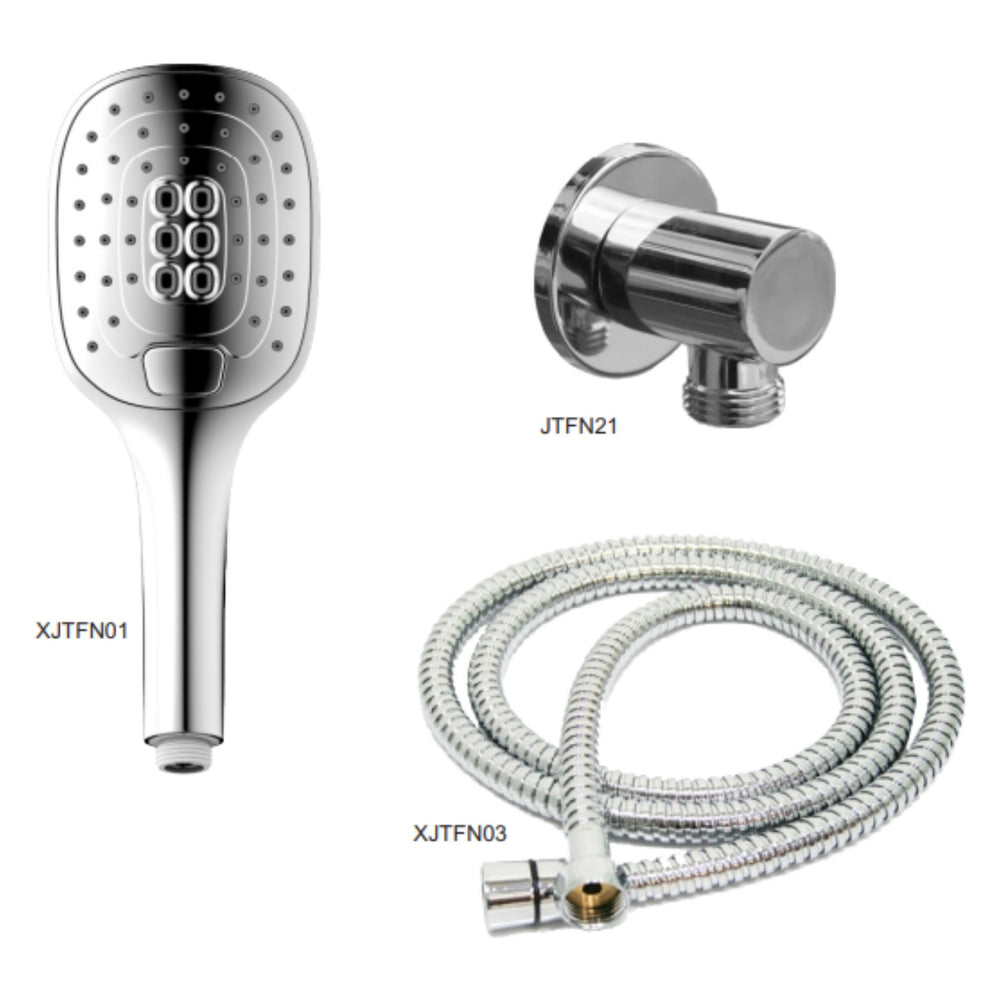 JOHNSON SUISSE LIFE ASSIST 3 FUNCTION GRAB RAIL SHOWER SET 700MM CHROME (AVAILABLE IN LEFT AND RIGHT HAND)