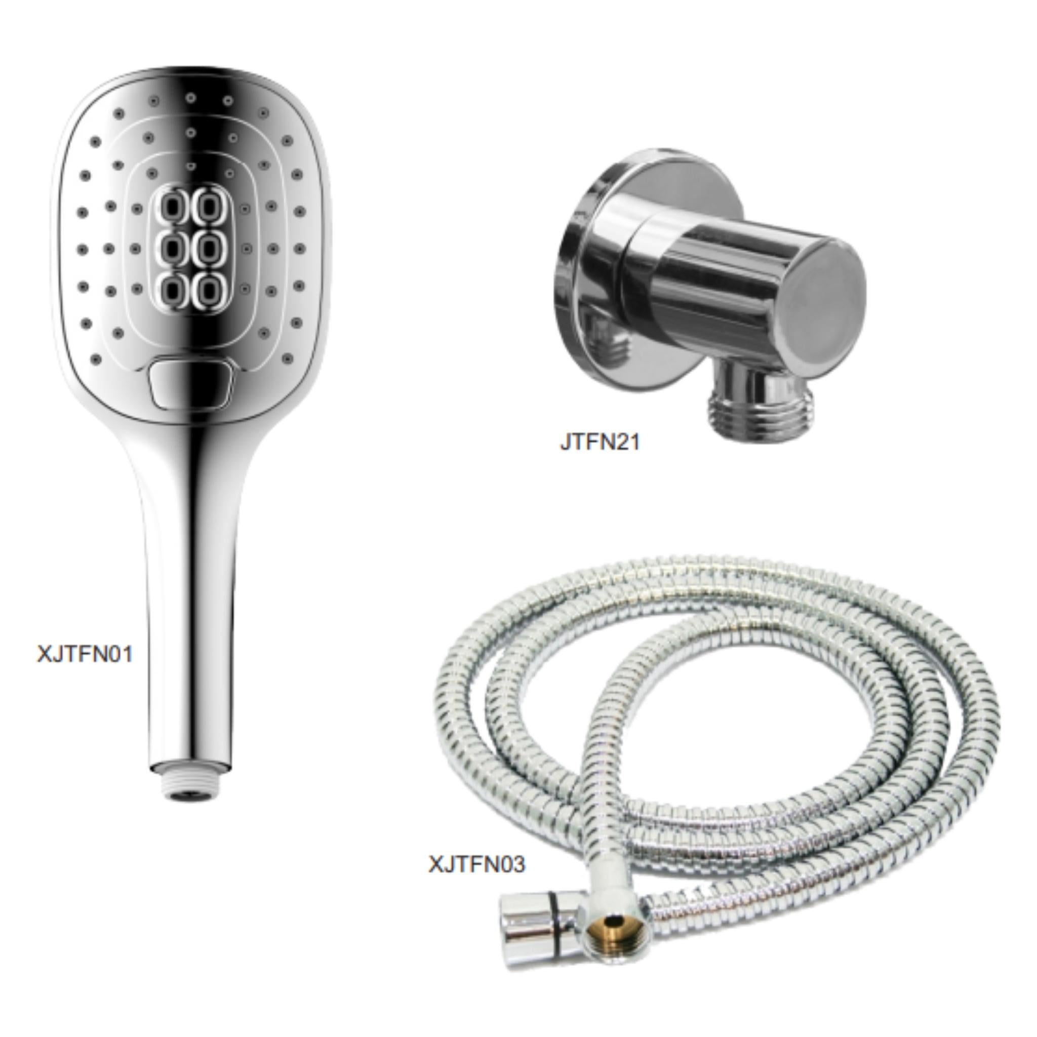 JOHNSON SUISSE LIFE ASSIST 3 FUNCTION GRAB RAIL SHOWER SET 900MM CHROME