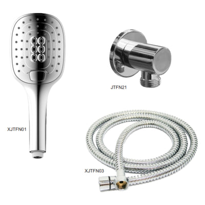 JOHNSON SUISSE LIFE ASSIST 3 FUNCTION GRAB RAIL SHOWER SET 900MM CHROME