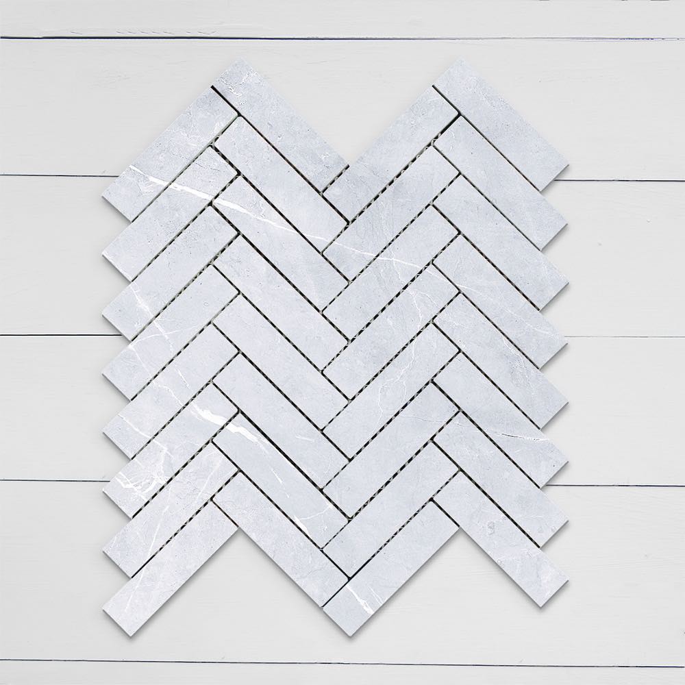 ELITE BRACCA BIANCO MATTE 287X281MM HERRINGBONE MOSAIC TILE (PER BOX)