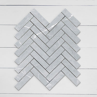 ELITE IMPORTERS BRACCA LIGHT GREY MATTE 287X281MM HERRINGBONE MOSAIC TILE (PER BOX)