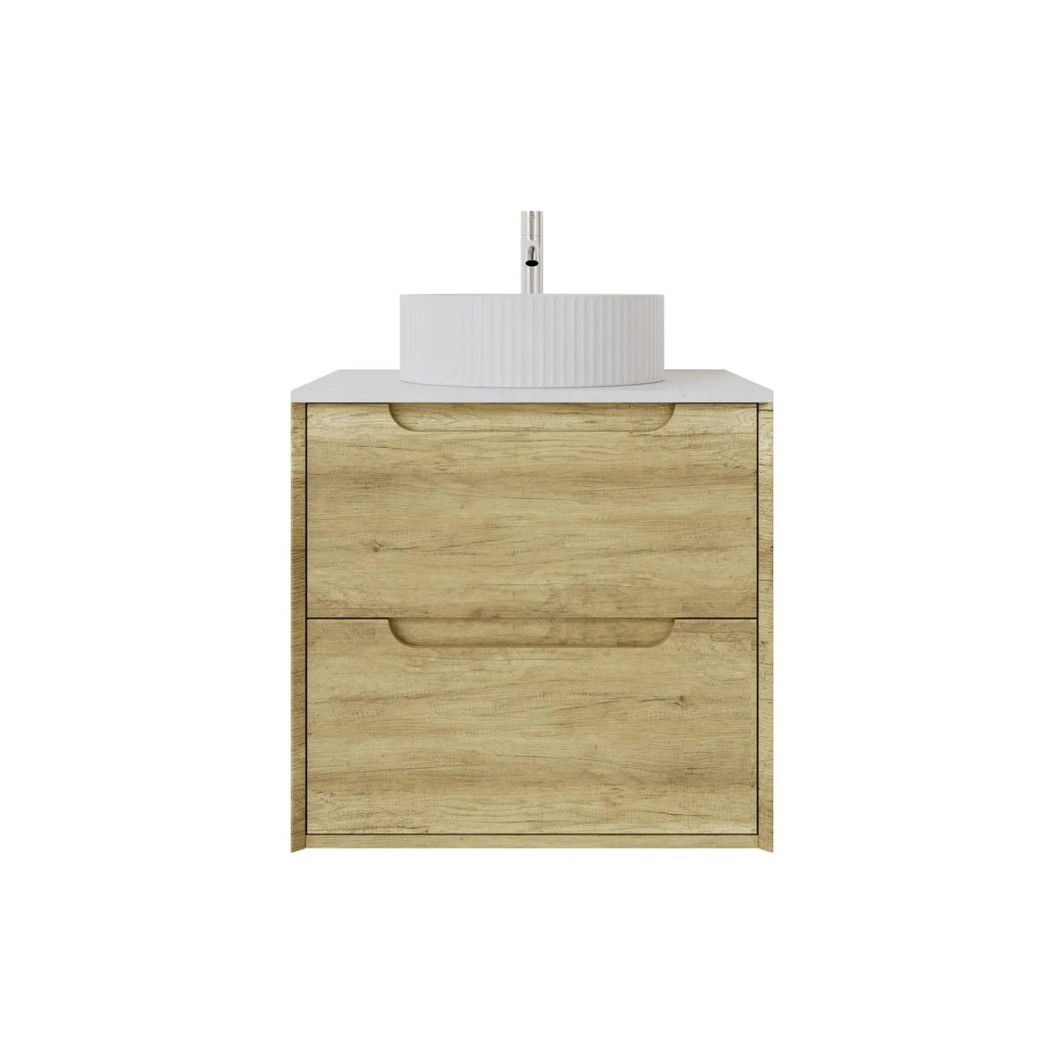 VITO BROOKLYN ASHWOOD 600MM SINGLE BOWL WALL HUNG VANITY